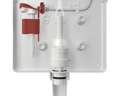 Aufputz-Spülkasten mit Füllventil und Ablaufventil