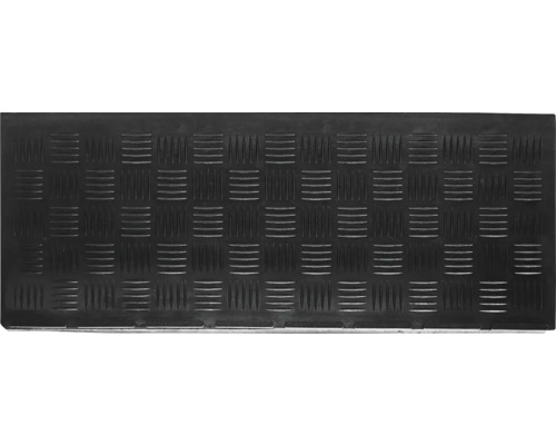 Stufenmatte Imperial rechteckig schwarz 25x65x3 cm Schwarze Gummimatte mit Riffelblechmuster