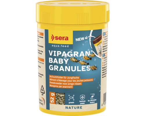 Sera Vipagran Baby Granulatfutter für Jungfische in gelber Dose