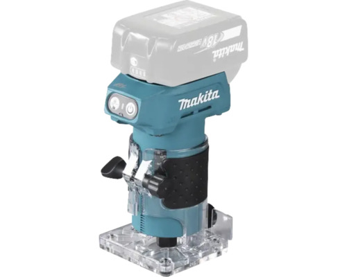 Makita Akku-Kantenfräse mit transparenter Basis