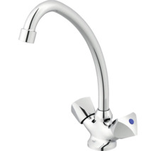 Wasserhahn aus Metall mit zwei Griffen