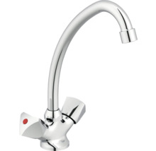 Wasserhahn aus Metall mit zwei Griffen