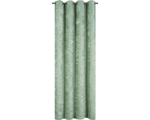 Vorhang mit Universalband Venezia grün 140x280 cm Gardine mit Ösenaufhängung an einer Gardinenstange