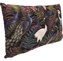 Dekokissen mit Pfauen und Kranichen Muster