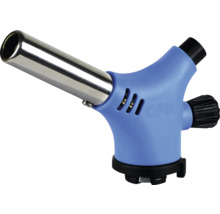 Gasbrenner mit Metalleinsatz und blauer Kunststoffhülle