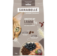 Sanabelle Sensitive mit Lamm und Blaubeeren Katzenfutter im 2 Kilogramm Sack