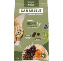 Sanabelle Grande Huhn und Preiselbeeren Trockenfutter für Katzen in 2 kg Packung