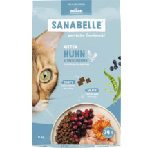 Sanabelle Kitten Huhn mit Preiselbeeren Katzentrockenfutter in einer 8 Kilogramm Packung