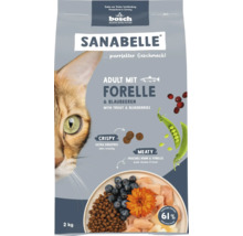 Sanabelle Adult mit Forelle und Blaubeeren Katzenfutter, 2 kg Packung