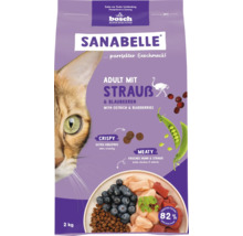 Sanabelle Adult mit Strauß und Blaubeeren Katzenfutter im 2 Kilogramm Sack