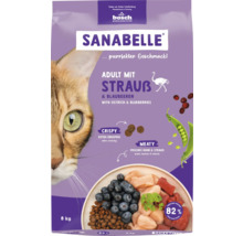 Sanabelle Adult Strauß und Blaubeeren Katzenfutter, 8 Kilogramm