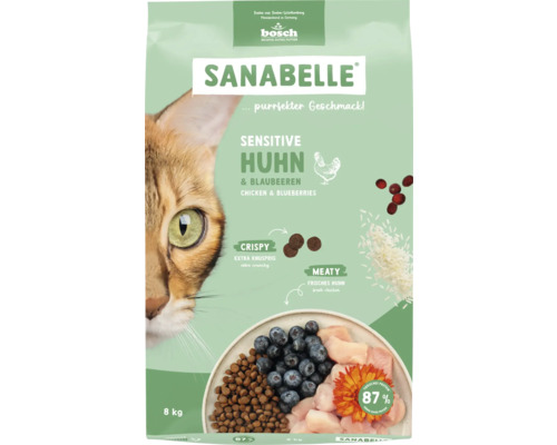 Katzenfutter trocken Sanabelle Sensitive Huhn 8 kg Sanabelle Sensitive Huhn und Blaubeeren Katzenfutter 8 kg