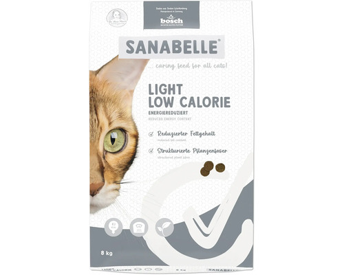 Sanabelle Light Low Calorie Trockenfutter für Katzen, 8 Kilogramm Packung