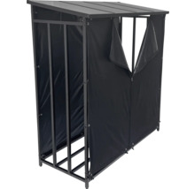 Brennholzregal mit Abdeckung für den Außenbereich