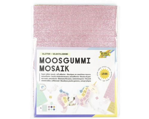 Moosgummi Mosaik selbstklebend mit Glitzer, 1596 Stück