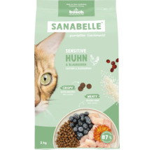 Sanabelle Sensitive Huhn und Blaubeeren Katzentrockenfutter im 2 Kilogramm Sack