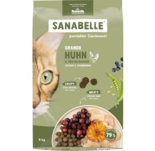 Sanabelle Grande Huhn und Preiselbeeren Katzenfutter, 8 Kilogramm Packung