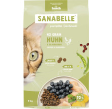 Sanabelle Katzentrockenfutter Huhn und Blaubeeren, 8 Kilogramm