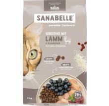 Sanabelle Sensitive mit Lamm und Blaubeeren Katzenfutter im 8 Kilogramm Sack