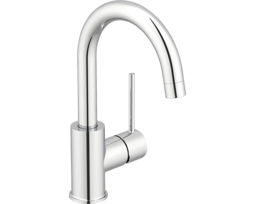 AVITAL Waschtischarmatur CLYDE eco CoolStart und Push-Open Ablaufventil chrom Küchenarmatur mit hohem Auslauf