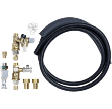 Anschlusstechnik-Set mit Anschlussventilen, Verschraubungen und Schlauch