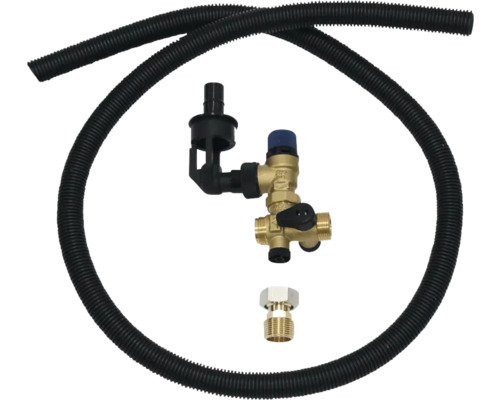 Baugruppe für Sanitärinstallation mit Schlauch, Ventil und Anschlussstück