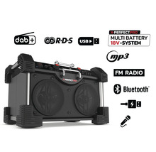 Perfectpro Baufunktionsradio mit Digitalradio, UKW Radio, USB Anschluss und Bluetooth