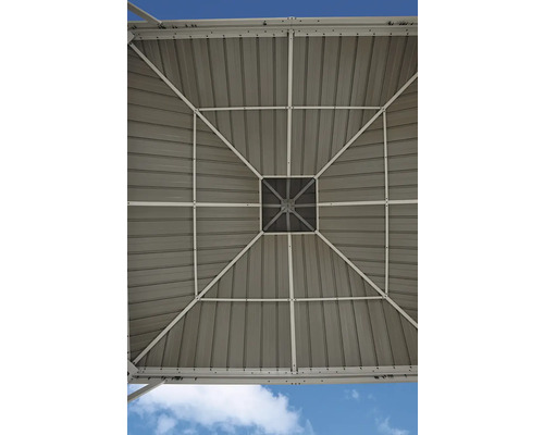 Ansicht der Dachkonstruktion eines Pavillons