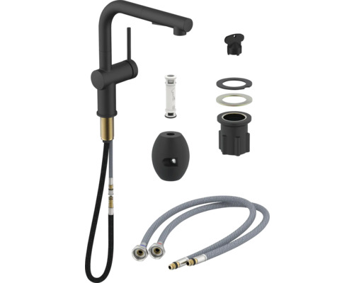 Küchenarmatur mit Montagezubehör