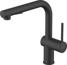 Schwarzer Küchenarmatur mit Ausziehbrause