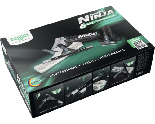 Unger ErgoTec Ninja 6-in-1 Komplettset in Produktverpackung