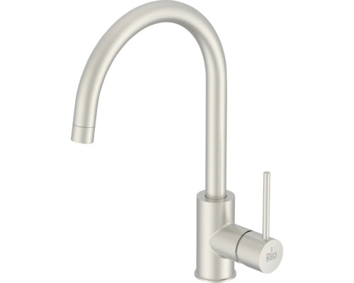 Küchenarmatur aus Metall mit hohem Auslauf