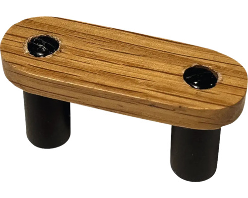 Möbelgriff aus Holz mit Befestigungsfüßen