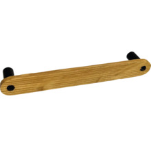 Holztürgriff mit schwarzen Endstücken für Möbel