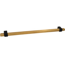 Holzhandtuchhalter mit schwarzer Halterung