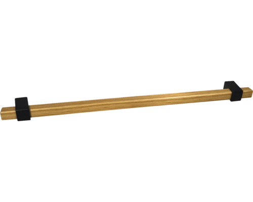 Holzhandtuchhalter mit schwarzer Halterung