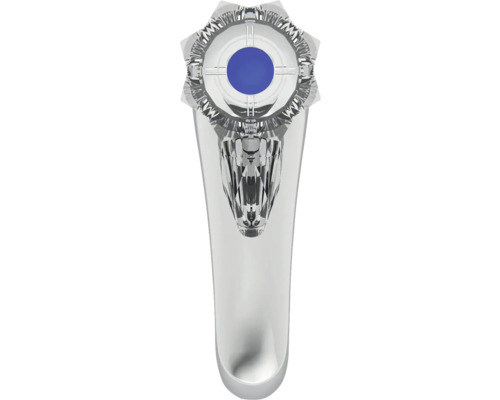 Urinal aus Keramik mit blauem Punkt