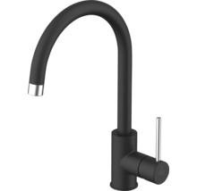 Schwarzer Küchenarmatur mit hohem Auslauf