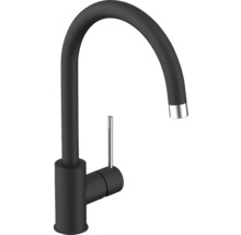 Schwarzer Küchenarmatur mit hohem Auslauf