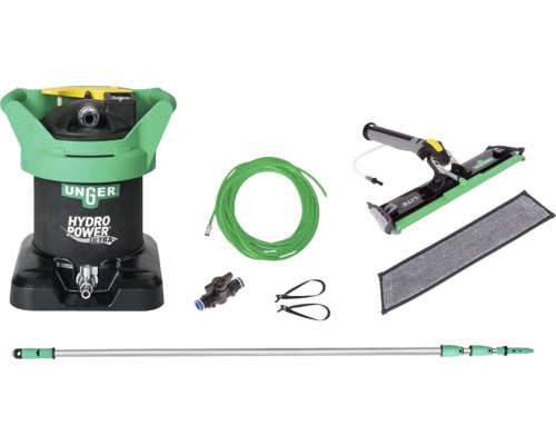 Glasreinigungs-Set Unger HydroPower Ultra S Reinwassersystem Starter Set PowerPad Unger HydroPower Ultra Reinwasser-System Komplettset zur Fensterreinigung mit Zubehör