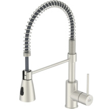 Küchenarmatur mit Ausziehbrause und Spiralfeder