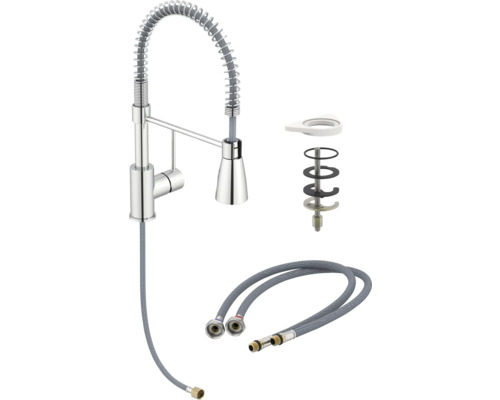 Küchenarmatur mit Schlauch und Montagematerial