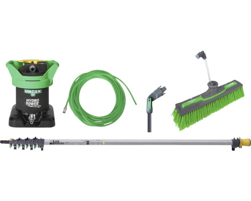 Glasreinigungs-Set Unger HydroPower Ultra S Reinwassersystem Einsteiger Set Alu 6 m Unger Hydro Power Ultra Fensterreinigungsset mit Teleskopstange, Schlauch und Bürste