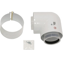 Abgasrohrbogen mit Befestigungsmaterial und Dichtmanschette