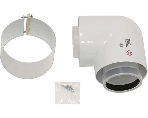 Abgasrohrbogen mit Befestigungsmaterial und Dichtmanschette