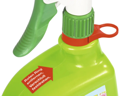 Sprühflasche mit Sprühkopf und Etikett