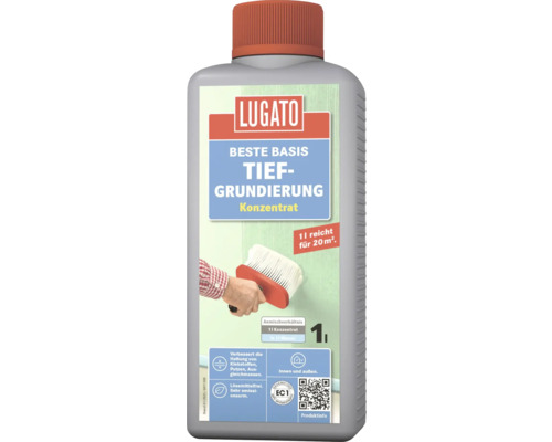 Lugato Tiefengrundierung Konzentrat in einer 1 Liter Flasche