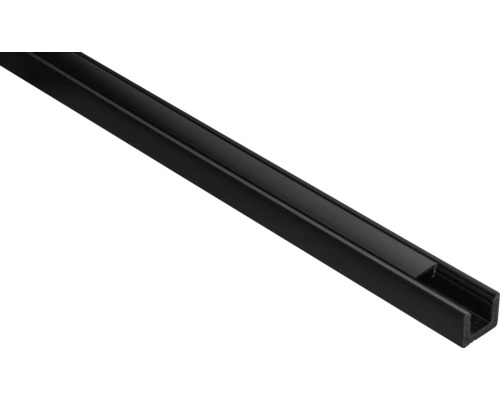 Schwarze U-Profilleiste aus Kunststoff