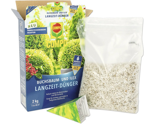 Compo Buchsbaum- und Ilex Langzeit-Dünger, 2 kg Packung