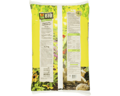 COMPO BIO Organischer Gartendünger in einer 10,05 Kilogramm Packung